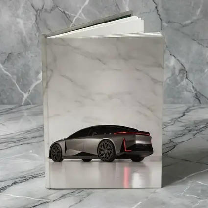 Lexus LF ZC Concept Silver Marble Background