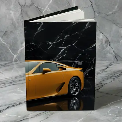 Lexus LFA Yellow Sports Car Black Marble
