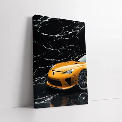 Lexus LFA Orange On Black Marble