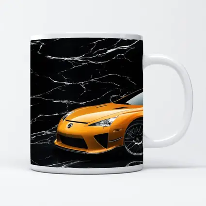Lexus LFA Orange On Black Marble