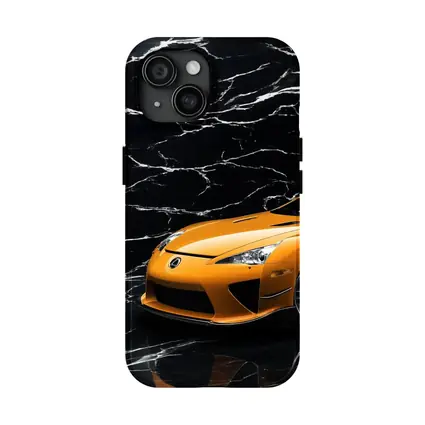 Lexus LFA Orange On Black Marble