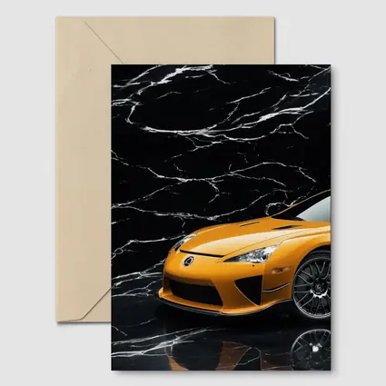 Lexus LFA Orange On Black Marble