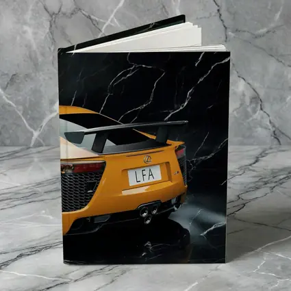 Lexus LFA Rear View Black Marble Background
