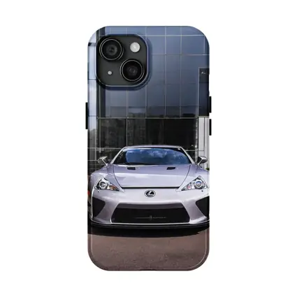 Lexus LFA Silver Front View Glass Building