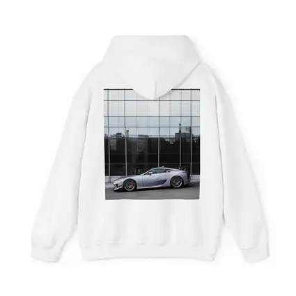 Lexus LFA Silver Supercar Glass Building