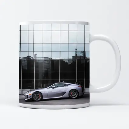 Lexus LFA Silver Supercar Glass Building