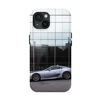 Lexus LFA Silver Supercar Glass Building