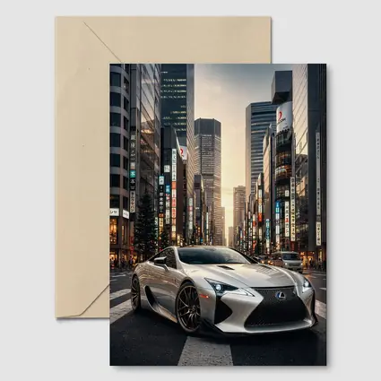 Lexus LC Tokyo City Street Sunset