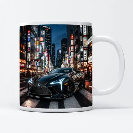 Lexus LC Black Night Tokyo City Streets
