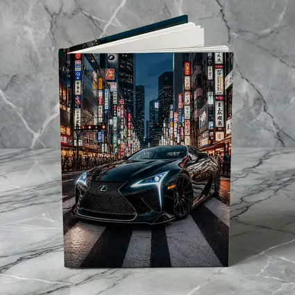 Lexus LC Black Night Tokyo City Streets