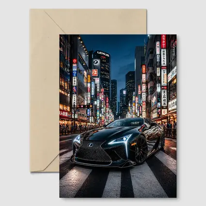 Lexus LC Black Night Tokyo City Streets