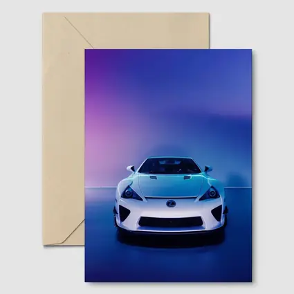 Lexus LFA White Supercar Neon Studio