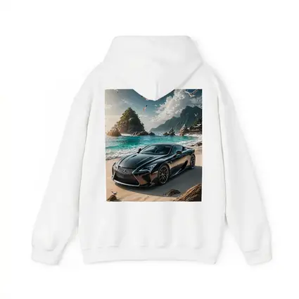 Lexus LC Black Coupe Beach Setting