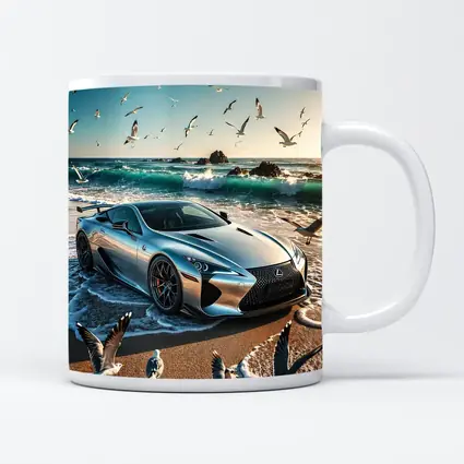 Lexus LFA Silver Sports Car Beach