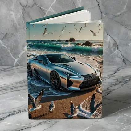 Lexus LFA Silver Sports Car Beach