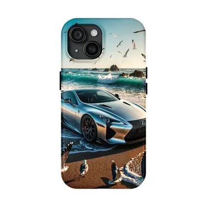 Lexus LFA Silver Sports Car Beach