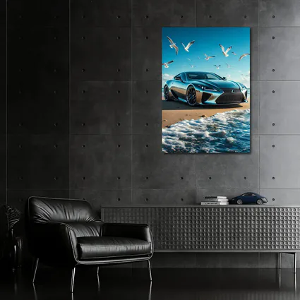 Lexus LC Coastal Beach Blue Sky