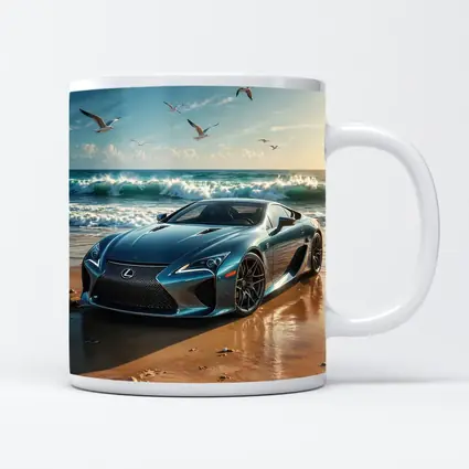 Lexus LFA Blue Sports Car Beach Scene