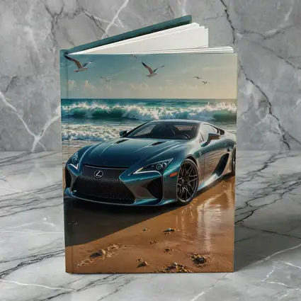 Lexus LFA Blue Sports Car Beach Scene
