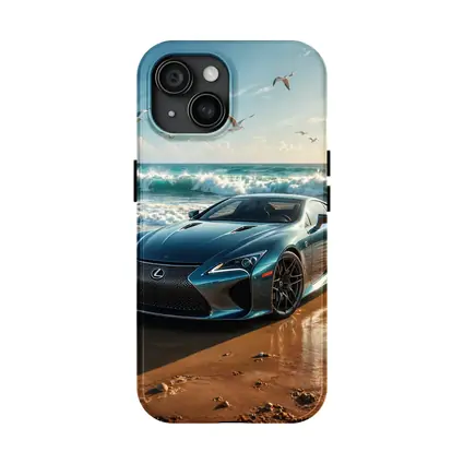 Lexus LFA Blue Sports Car Beach Scene