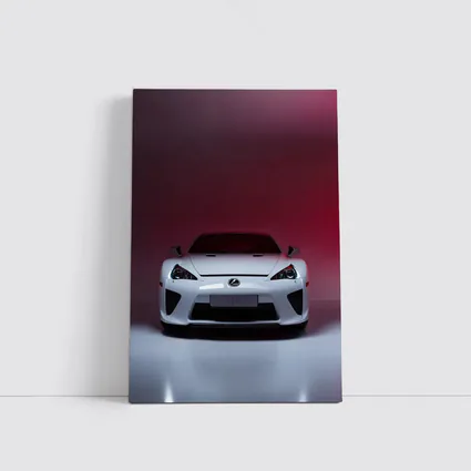 Lexus LFA White Supercar Red Background