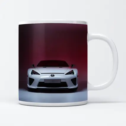 Lexus LFA White Supercar Red Background