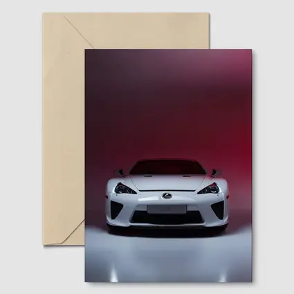 Lexus LFA White Supercar Red Background