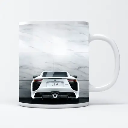 Lexus LFA White Rear Marble Wall