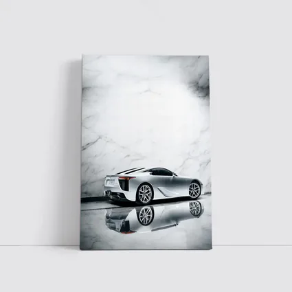 Lexus LFA Silver White Marble Studio