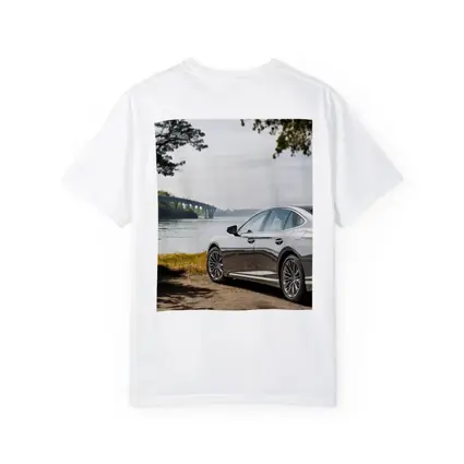 Lexus LS Parked By River Bridge