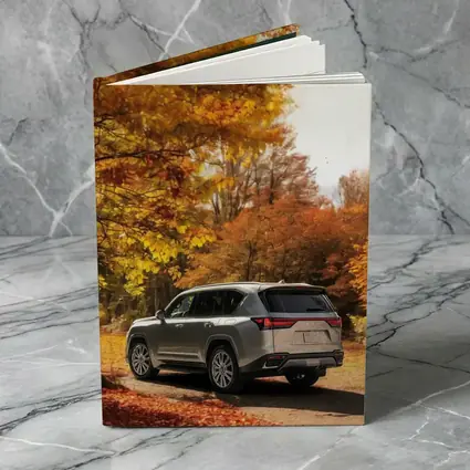Lexus LS Luxury Sedan Autumn Forest Road