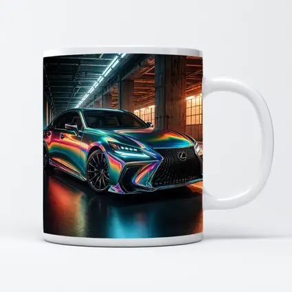 Lexus LS Holographic Wrap Industrial Garage