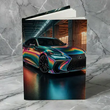 Lexus LS Holographic Wrap Industrial Garage
