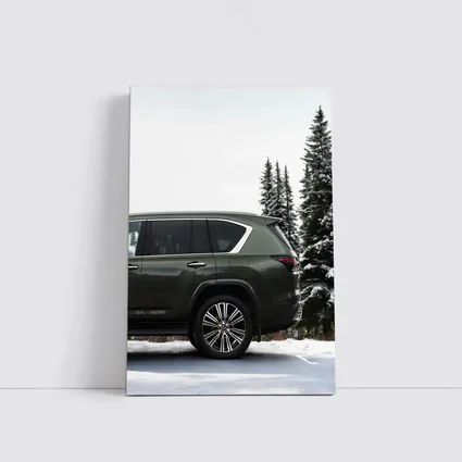 Lexus LX Green SUV Snowy Forest