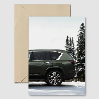 Lexus LX Green SUV Snowy Forest