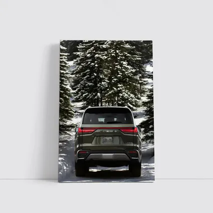 Lexus LX 600 Rear Snowy Forest Road