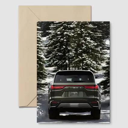 Lexus LX 600 Rear Snowy Forest Road