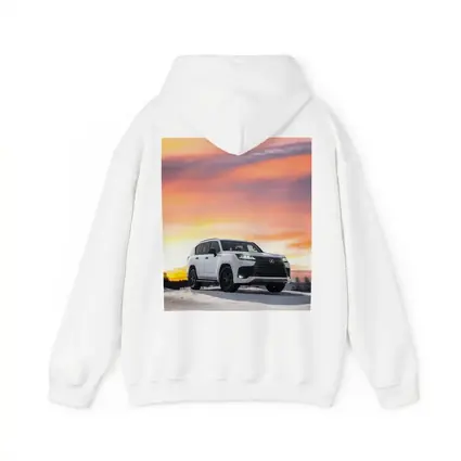 Lexus LX White SUV Winter Sunset Sky