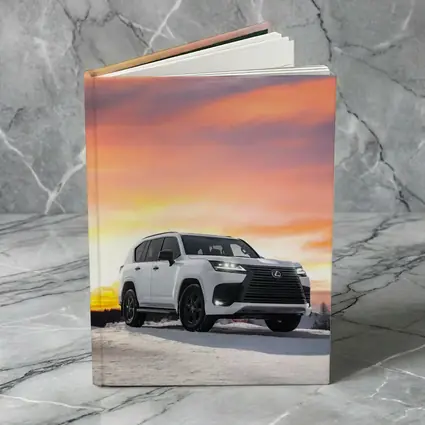 Lexus LX White SUV Winter Sunset Sky