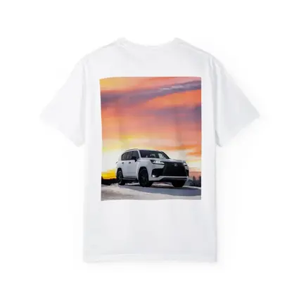 Lexus LX White SUV Winter Sunset Sky