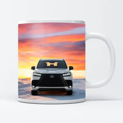 Lexus LX Snow Field Sunset Sky