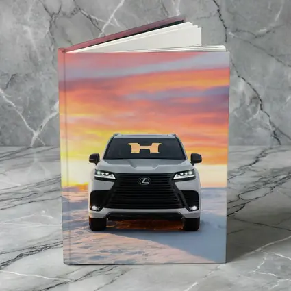 Lexus LX Snow Field Sunset Sky