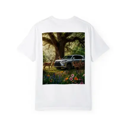 Lexus LX Silver SUV Forest Deer Scene