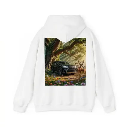 Lexus LX Black SUV Forest Deer Scene