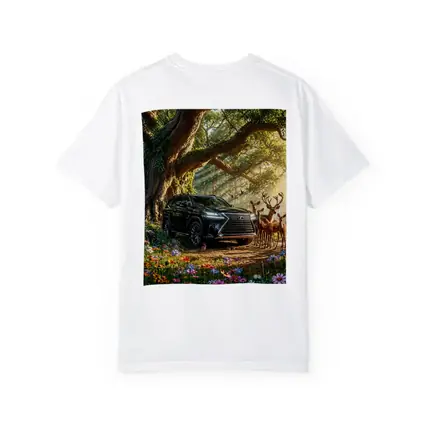 Lexus LX Black SUV Forest Deer Scene