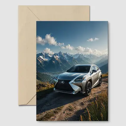 Lexus NX Silver SUV Mountain Landscape