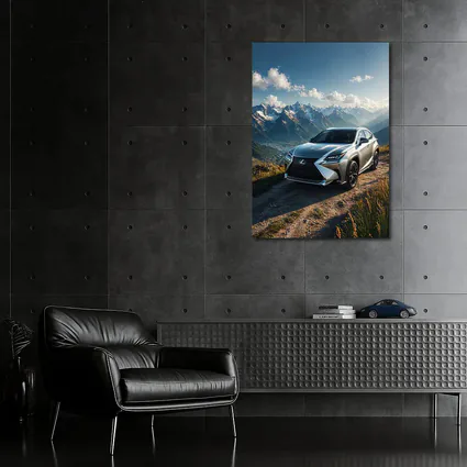 Lexus NX Silver SUV Mountain Landscape