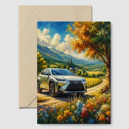Lexus NX SUV Oil Painting Country Landscape