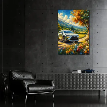 Lexus NX SUV Oil Painting Country Landscape