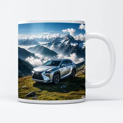 Lexus NX Silver SUV Mountain Peaks